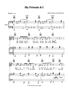 Sheet Music: My Friends and I